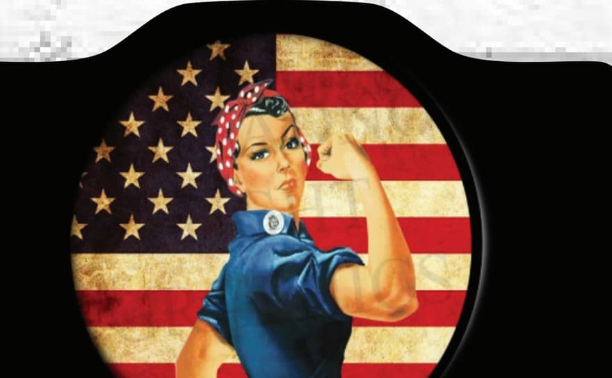Riveter Round print