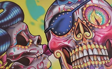 Sugar Skull Kiss print